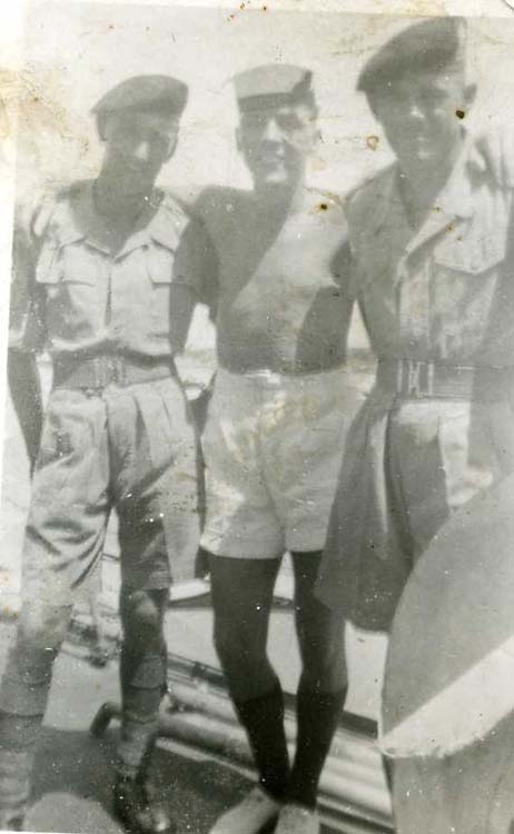 on board HMS Euryalus Abadan cpl Walmsley ab Matterson Thomas Howe