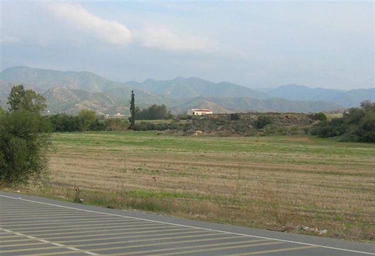 Limni Camp was on this plateau-airfield where white house is