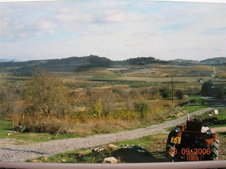 Polemi camp  from Stroumbi 1988-Ploughrd field mid left